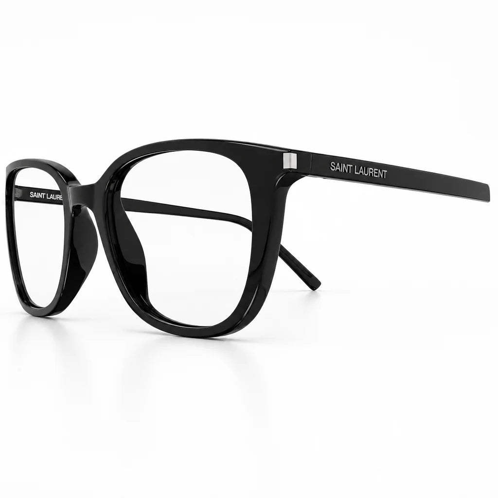 Saint Laurent SL 644/F Unisex Transparent Black Eyeglasses