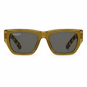Saint Laurent SL 740 Women Pillowed Square 002 Olive Green / Tortoiseshell Sunglasses