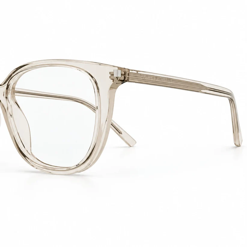Saint Laurent SL 644/F Unisex Transparent Beige Eyeglasses