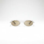 Chanel Oval Metal &amp; Imitation Pearl Brown Sunglasses