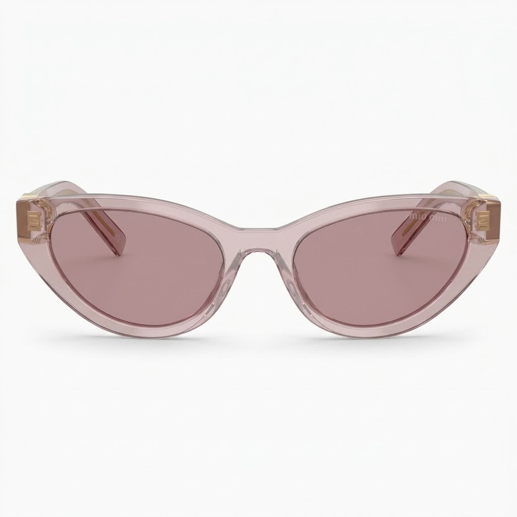 Miu Miu Women MU A04S Cat-Eye Transparent Purple / Mauve Sunglasses