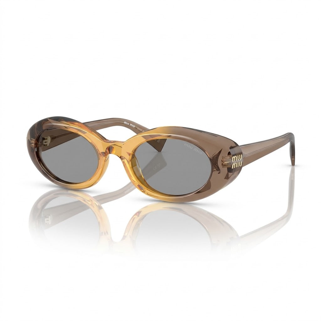 Miu Miu Women Rêverie Beige / Gray Lenses Sunglasses