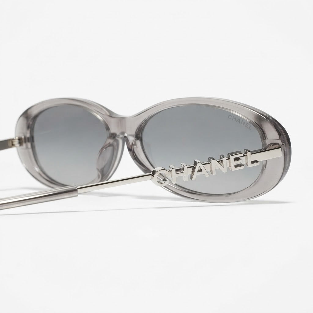 Chanel Women Oval Grey Sunglasses CH5565