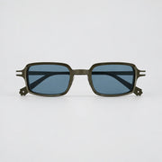 Cartier Première de Unisex Square Acetate Brown Frame Ice Blue Sunglasses