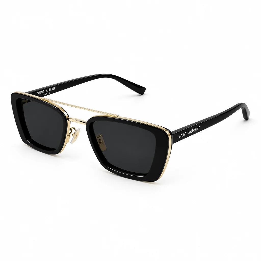 Saint Laurent SL 825 Unisex Rectangular Black Sunglasses