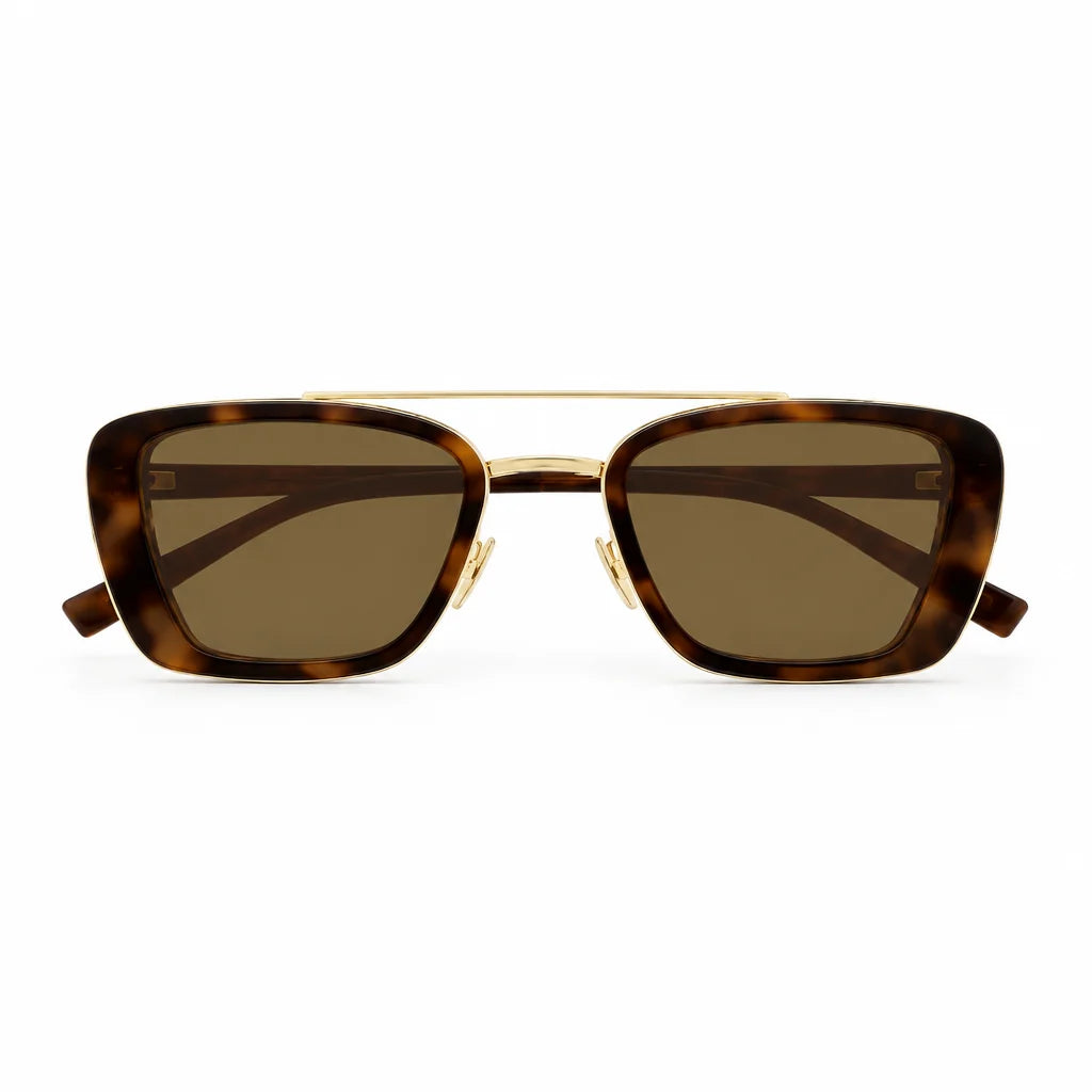 Saint Laurent SL 825 Unisex Rectangular Havana Sunglasses