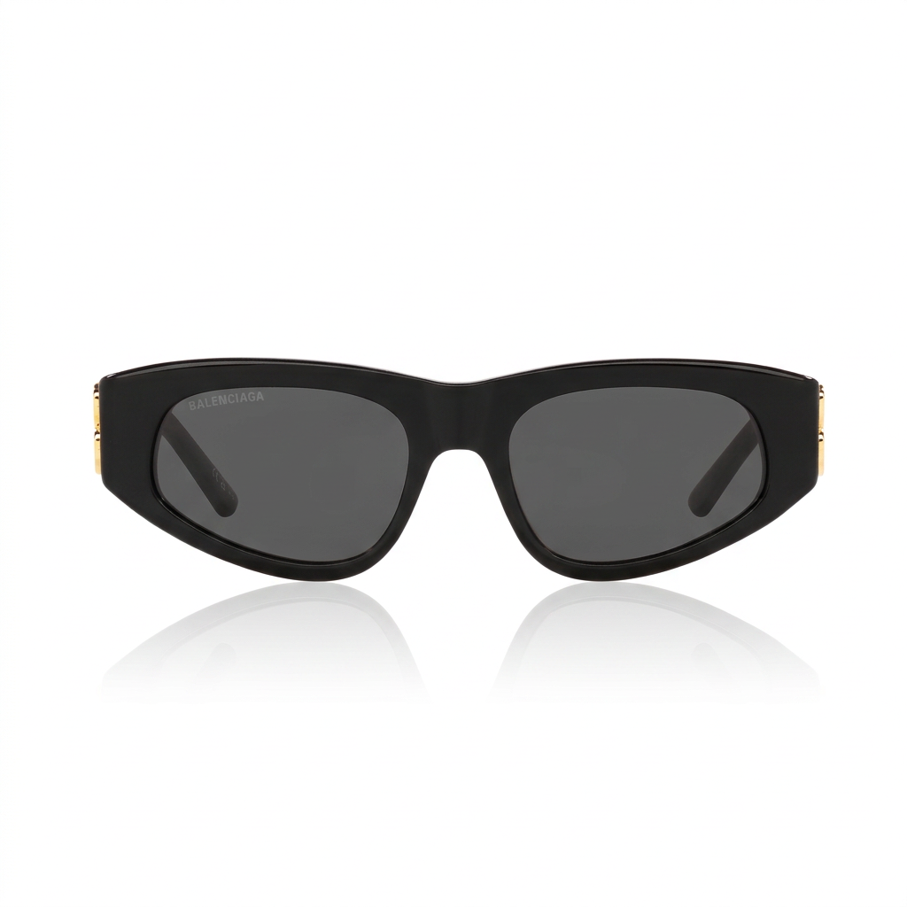 Balenciaga Women Dynasty D-Frame Black / Gold Sunglasses