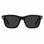 Tom Ford Men Square Frame Natural Black Sunglasses