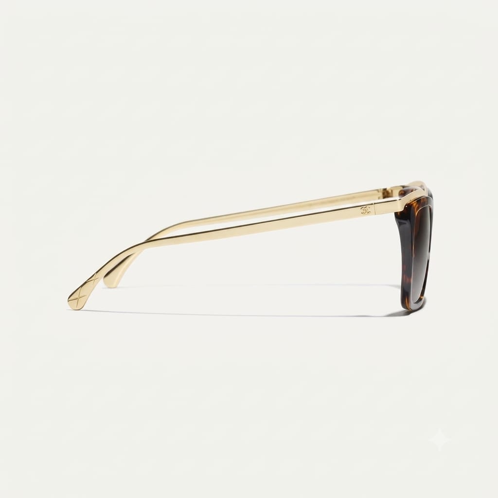 Chanel Women Butterfly Brown Tortoise Sunglasses