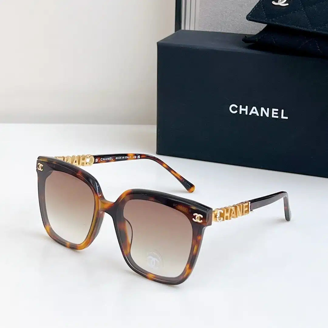 Chanel Women Classic Square Brown Sunglasses