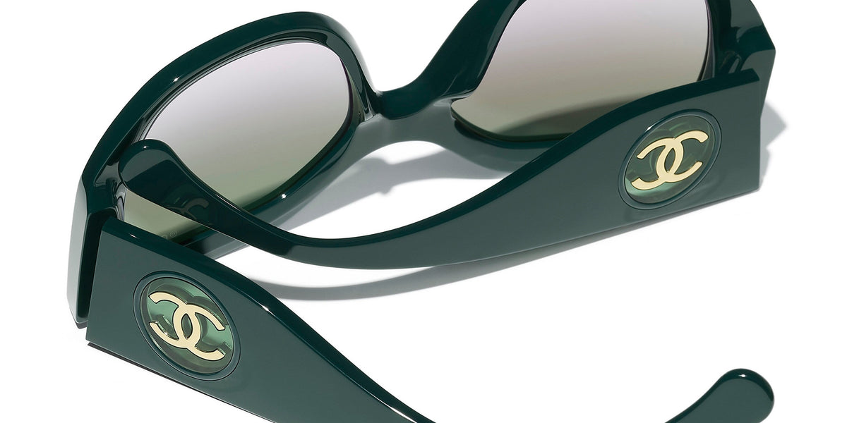 Chanel Women Butterfly Green Sunglasses