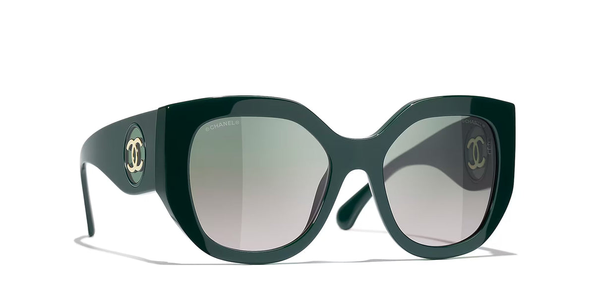 Chanel Women Butterfly Green Sunglasses