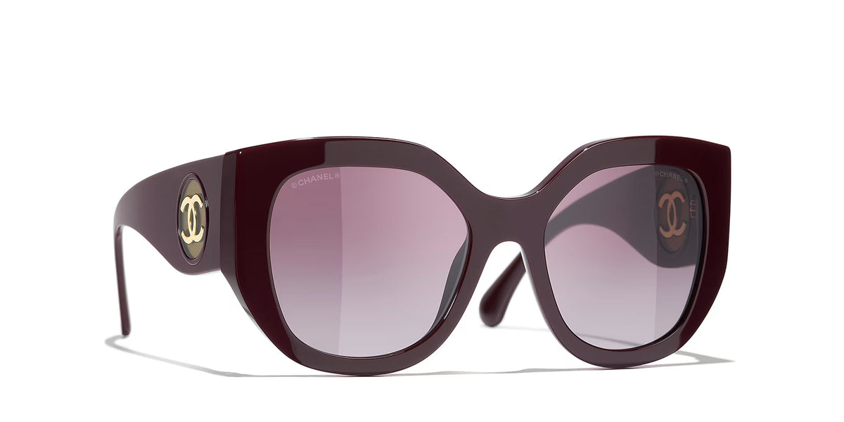 Chanel Women Butterfly Purple Sunglasses