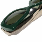 Chanel Women Square Green Sunglasses