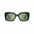 Chanel Women Square Green Sunglasses