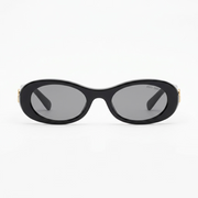 Miu Miu Women Black / Dark Grey Oval Sunglasses