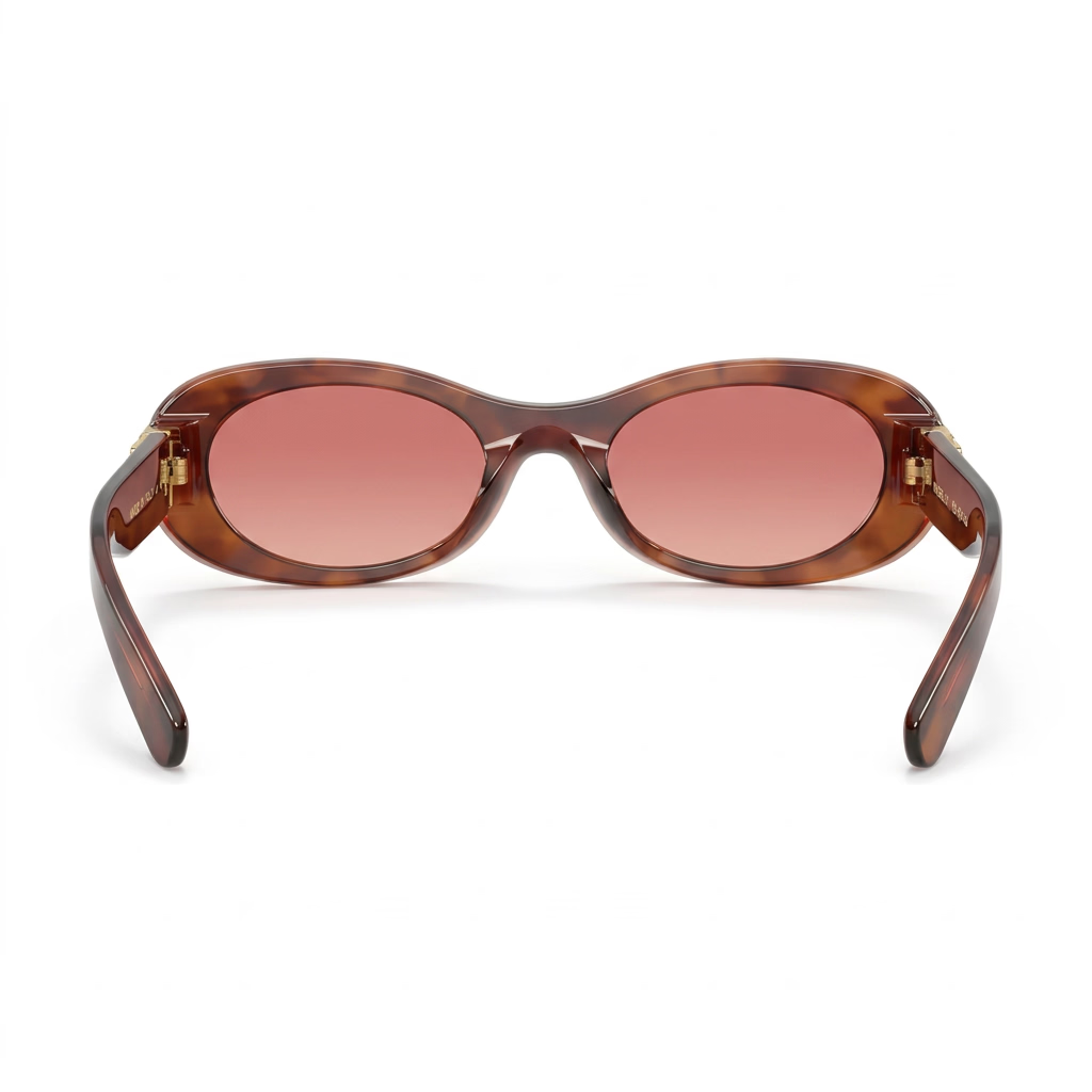Miu Miu Women Oval Striped Tobacco / Etruscan Gradient Sunglasses
