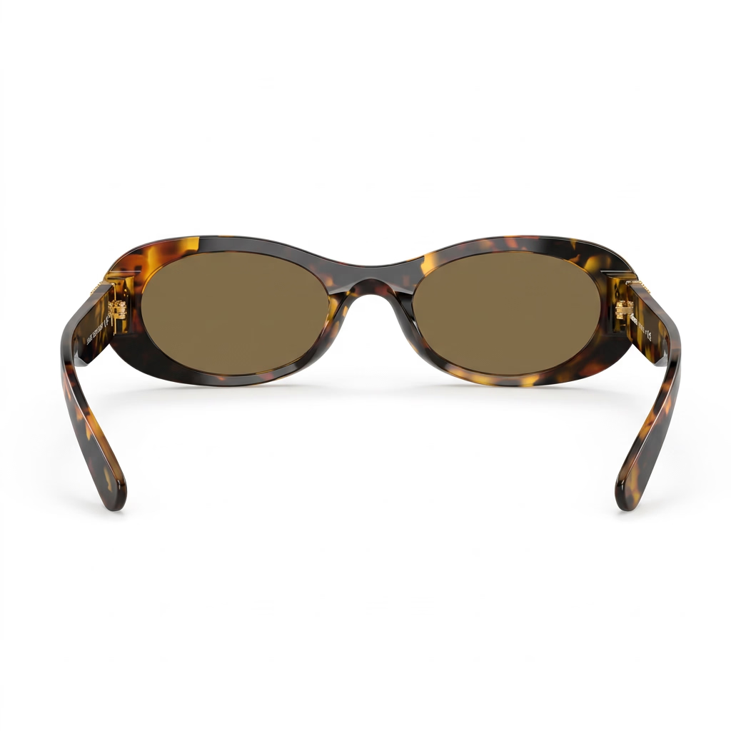 Miu Miu Women Havana Tortoise / Dark Brown Oval Sunglasses