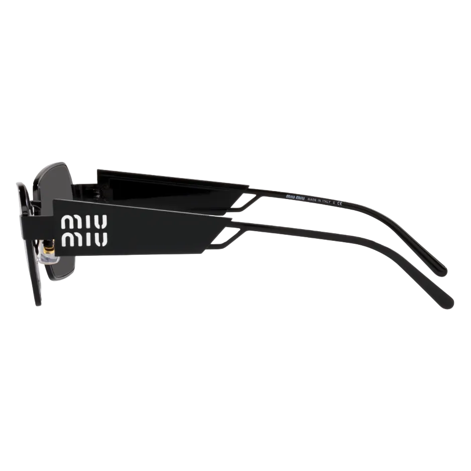 Miu Miu Unisex MU 53WS Black / Dark Grey Sunglasses