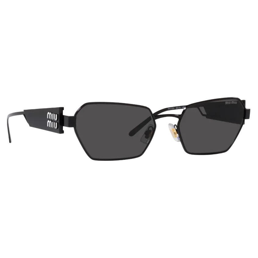 Miu Miu Unisex MU 53WS Black / Dark Grey Sunglasses