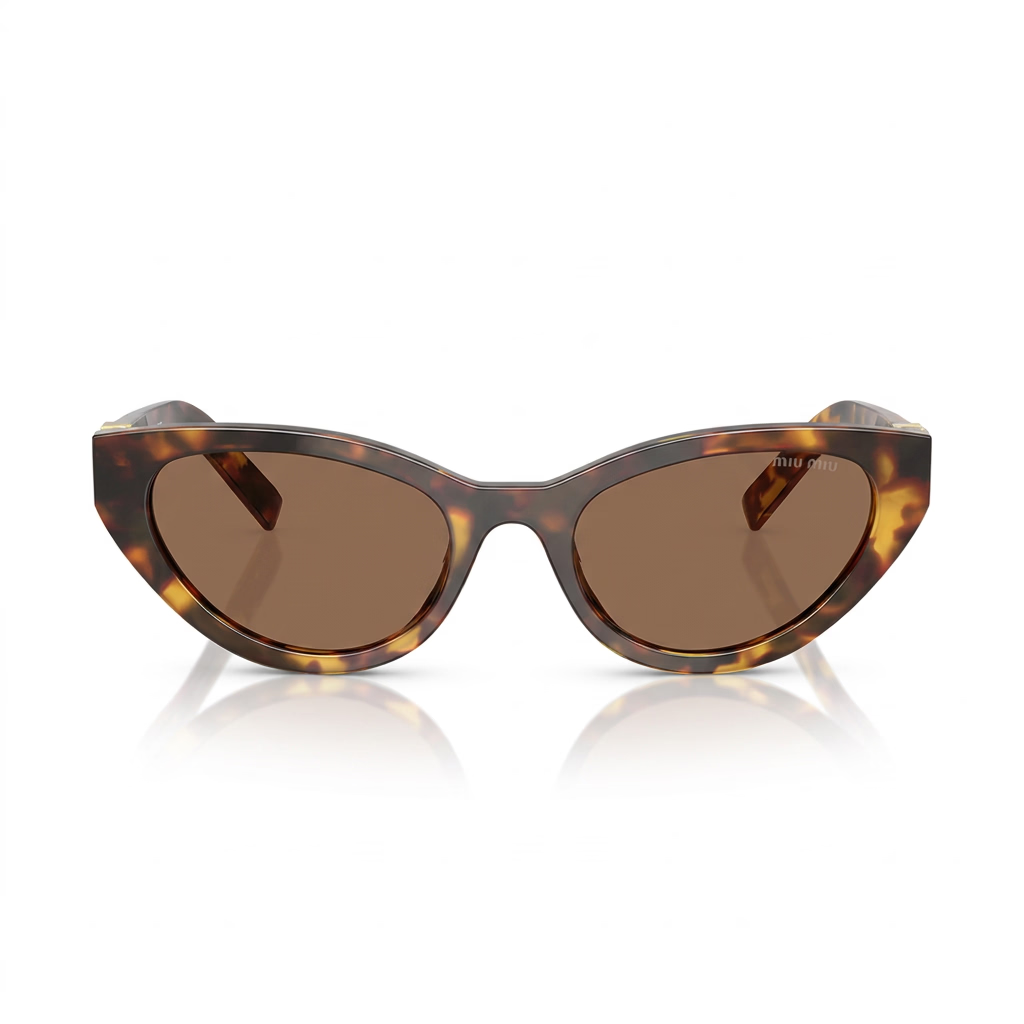 Miu Miu Women MU A04S Cat-Eye Tortoiseshell / Brown Sunglasses 