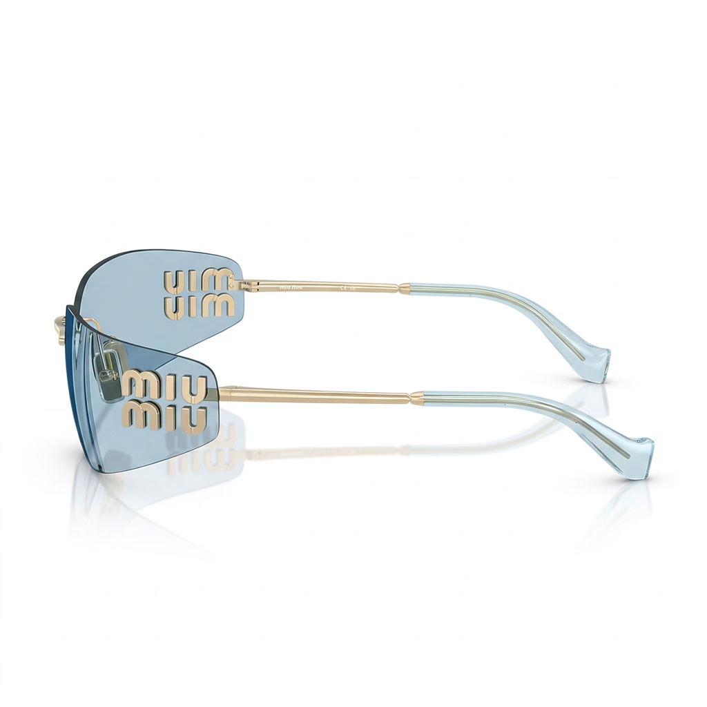Miu Miu Women Aube Rimless Blue Sunglasses