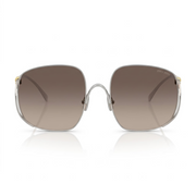 Miu Miu Women MU A57S Oversized Square Silver / Grey Gradient Sunglasses 