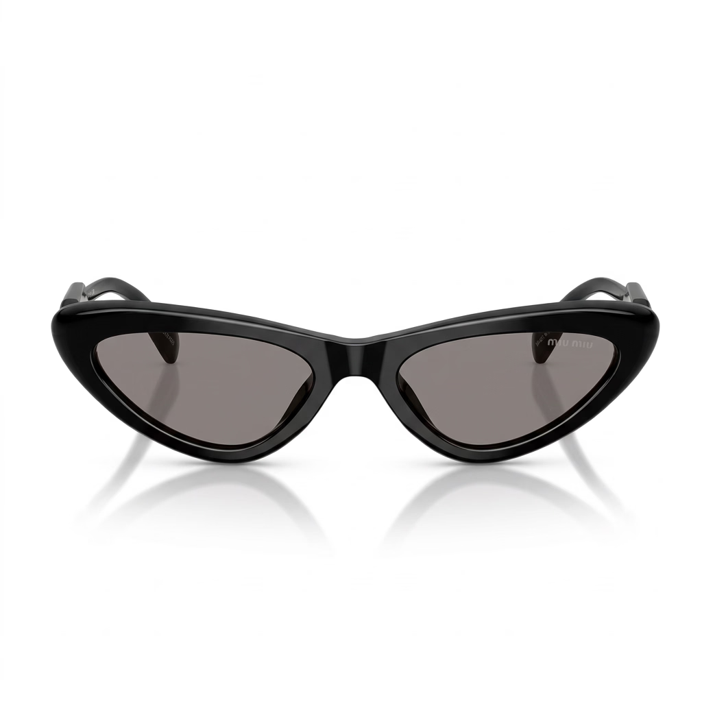 Miu Miu Women MU B11SU Cat-Eye Black / Grey Sunglasses
