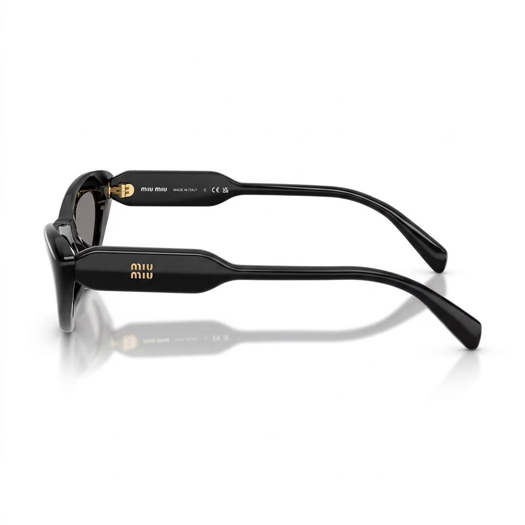 Miu Miu Women MU B11SU Cat-Eye Black / Grey Sunglasses