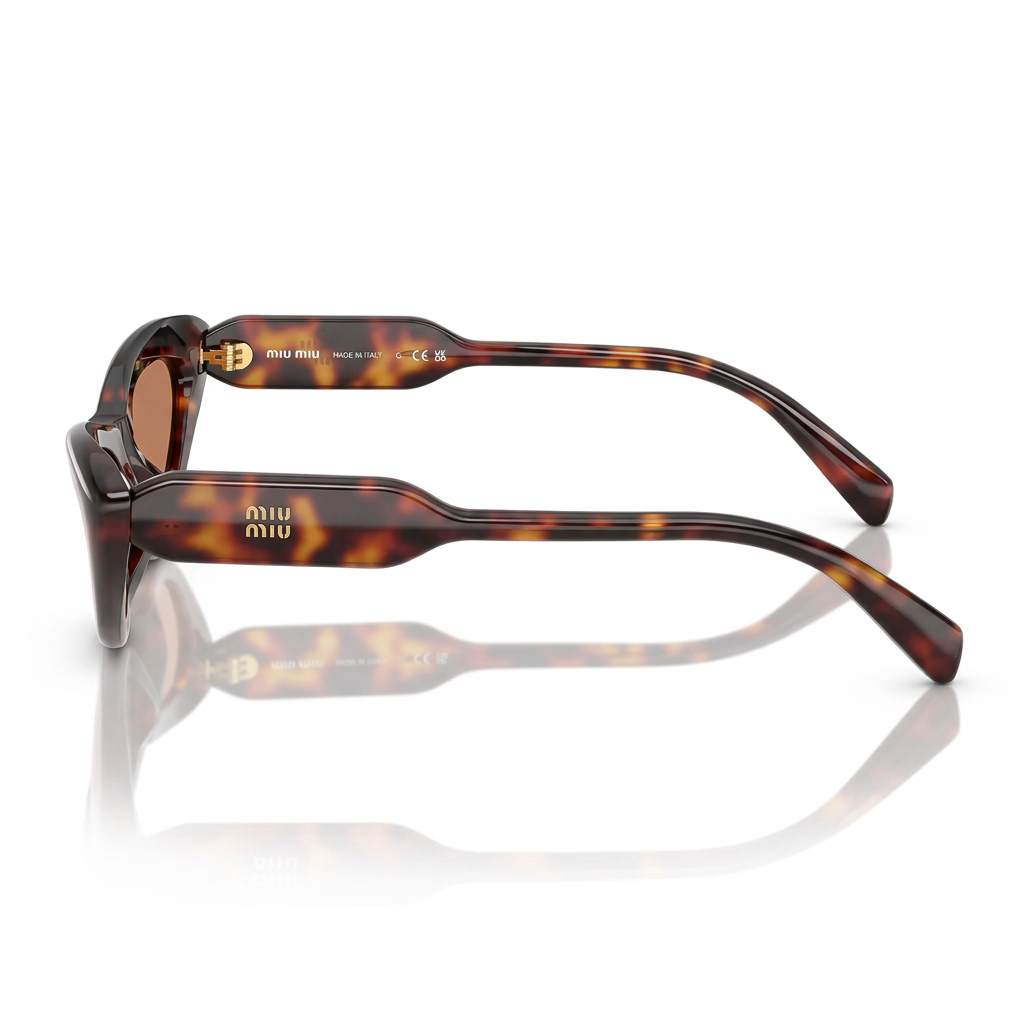 Miu Miu Women MU B11SU Cat-Eye Havana / Brown Sunglasses