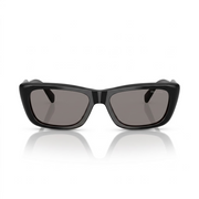 Miu Miu MU B12S Women Rectangular Black / Dark Grey Sunglasses