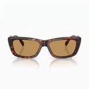 Miu Miu MU B12S Women Rectangular Tortoise / Brown Sunglasses
