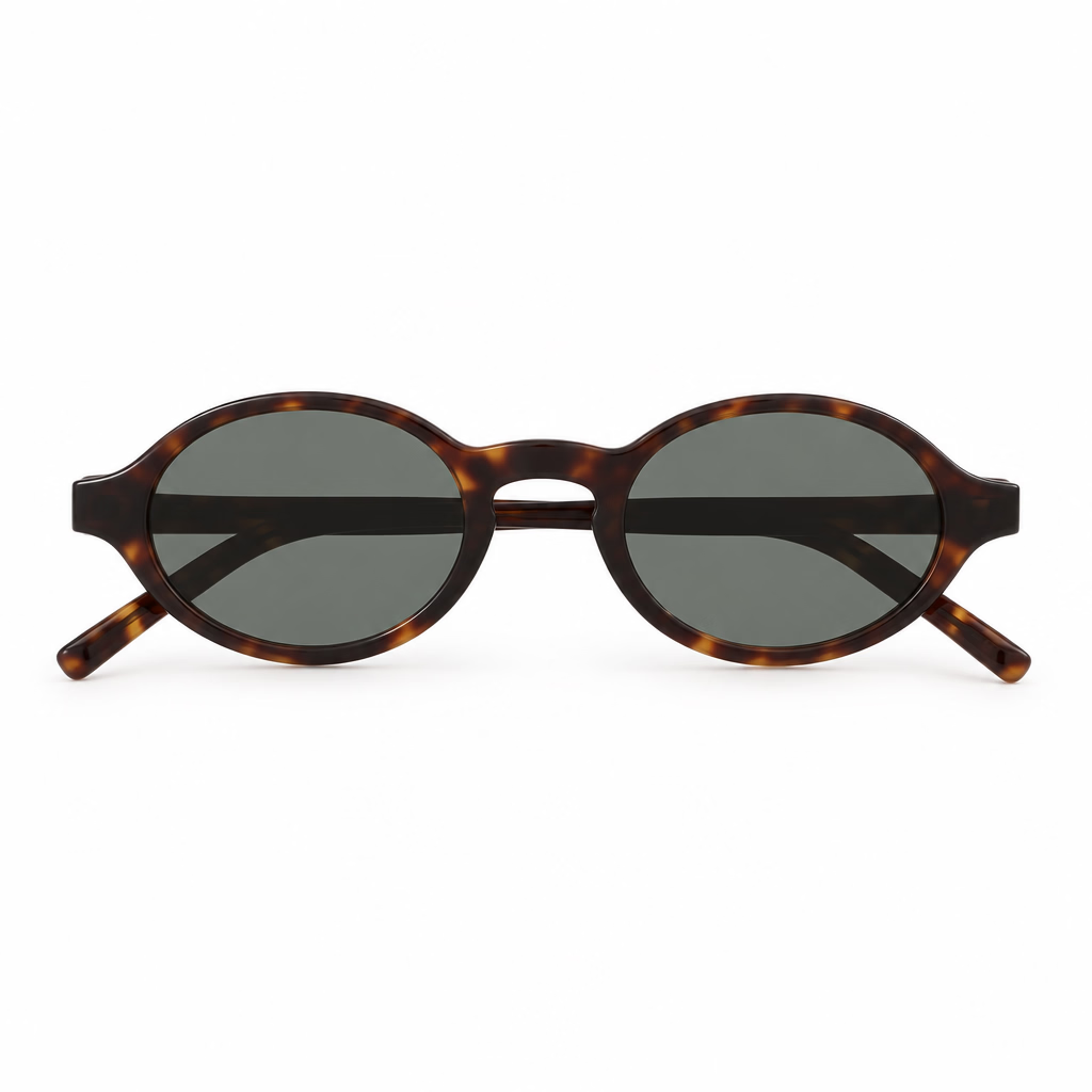 Saint Laurent Unisex SL M161 Oval Dark Tortoise Sunglasses