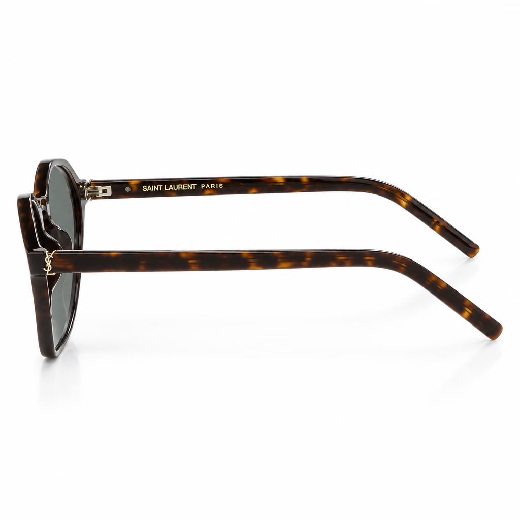 Saint Laurent Unisex SL M161 Oval Dark Tortoise Sunglasses