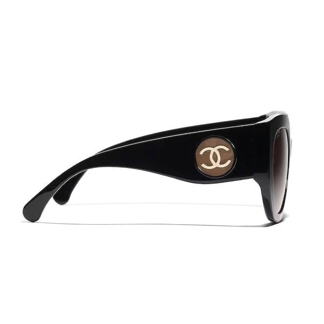 Chanel Women Butterfly Black Sunglasses