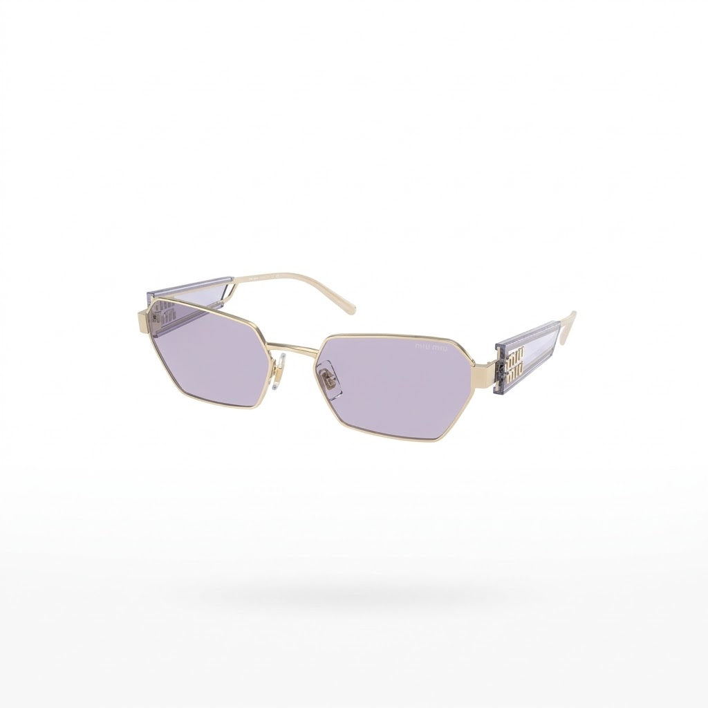 Miu Miu SMU53W Unisex Gold / Purple Sunglasses