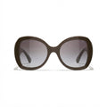 Chanel Women Butterfly Brown Sunglasses