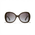 Chanel Women Butterfly Brown Sunglasses