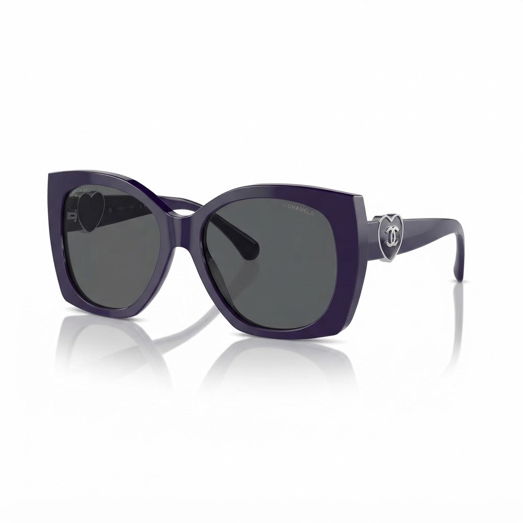 Chanel Women Square Violet Sunglasses