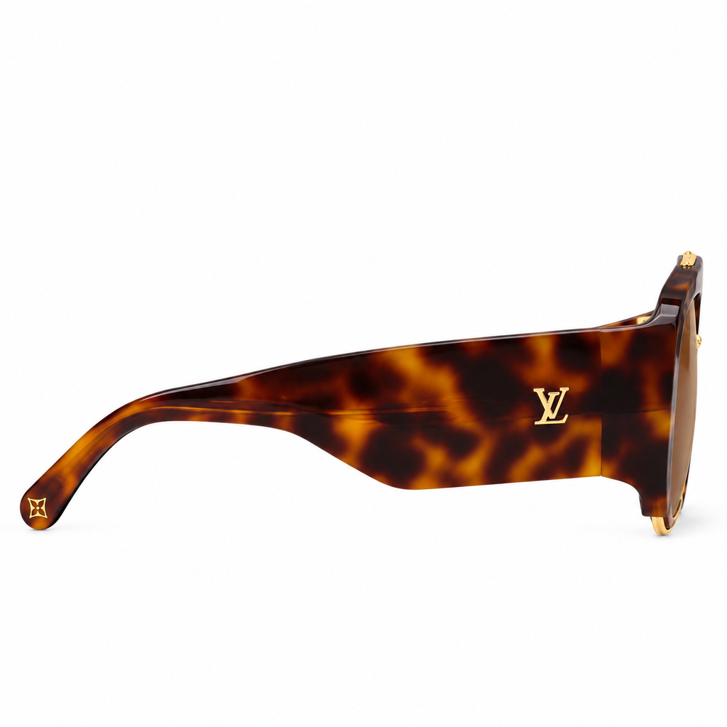 Louis Vuitton Women Pilot Frame Dark Brown Sunglasses