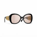 Chanel Women Butterfly Black Sunglasses