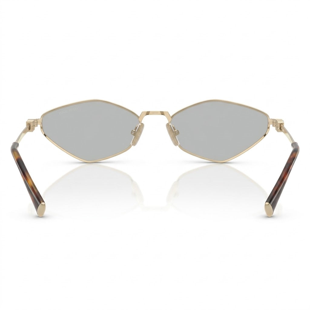Miu Miu Women Pale Gold Metal  / Grey Sunglasses
