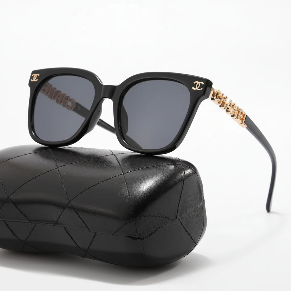 Chanel Women Classic Square Black Sunglasses
