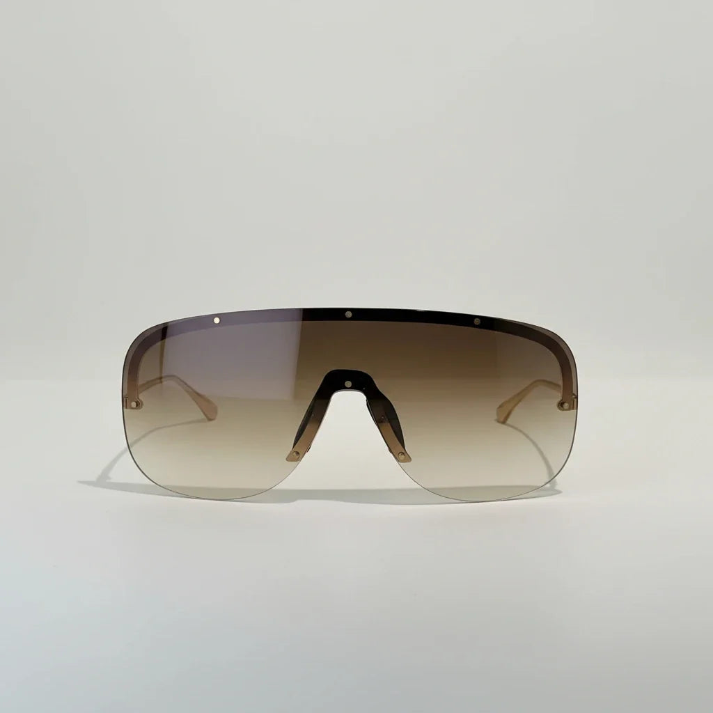 Chanel Women Shield Mask Frame Brown Sunglasses 9590