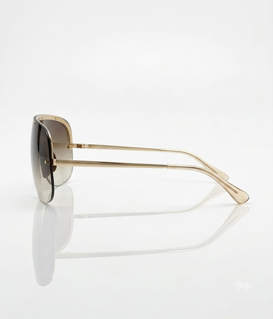 Chanel Women Shield Mask Frame Brown Sunglasses 9590