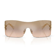 Miu Miu Aube Women Rimless Gold / Light Brown Mirrored Sunglasses
