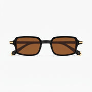 Cartier Première de Unisex Square Acetate Black Frame Brown Sunglasses