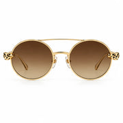 Cartier Panthère de C Women Round Brown Gradient Sunglasses
