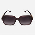 Gucci Women Low Nose Bridge Fit Butterfly Brown Sunglasses