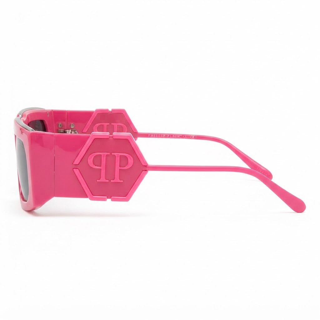 Philipp Plein SPP119M Unisex Pink Square Sunglasses